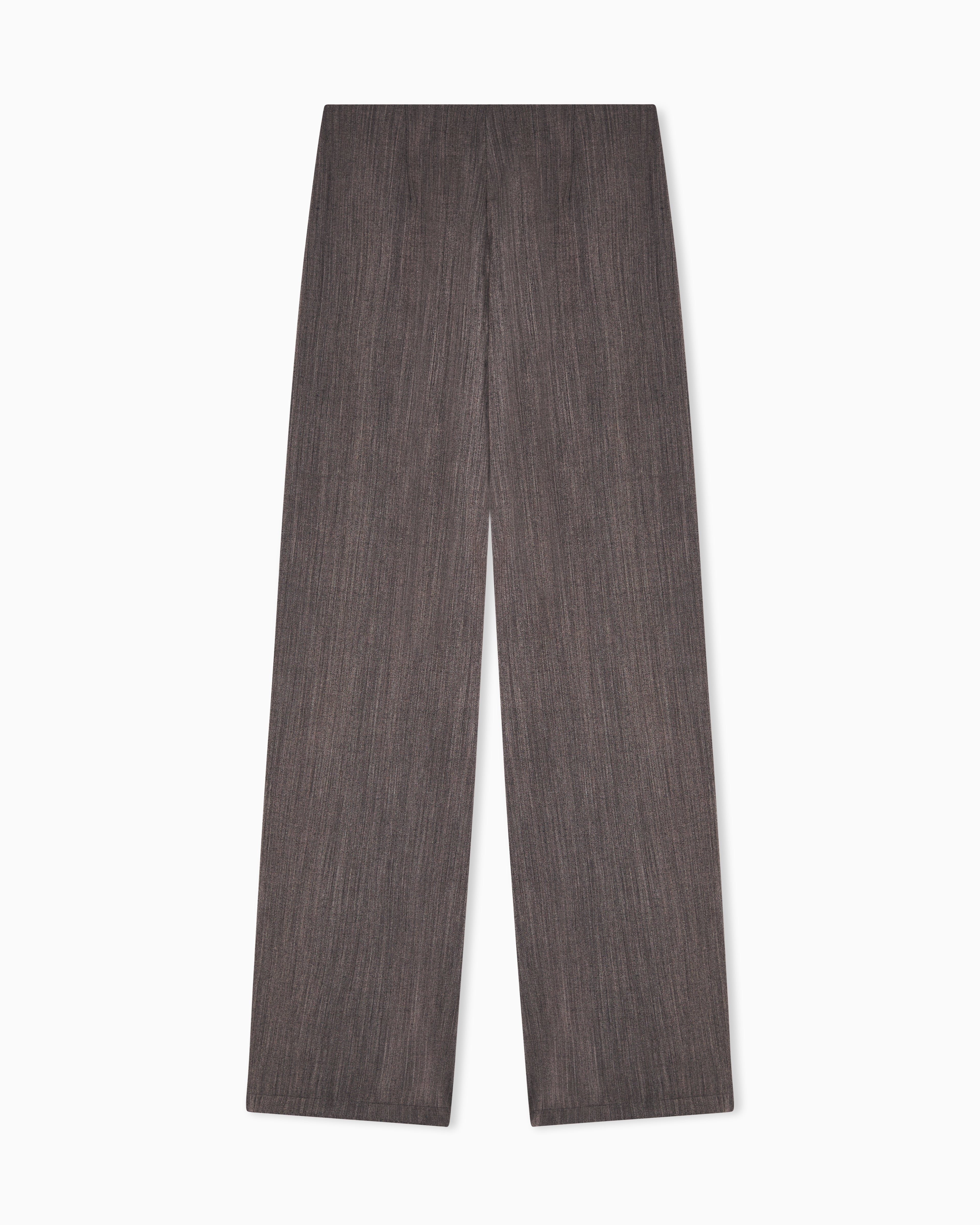 Emporio Armani Light wool trousers with side crease