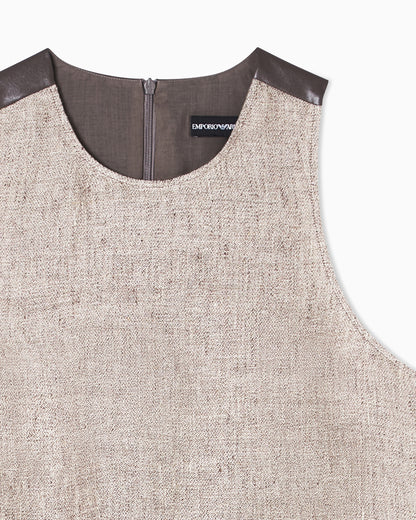 Emporio Armani Heavy linen canvas top