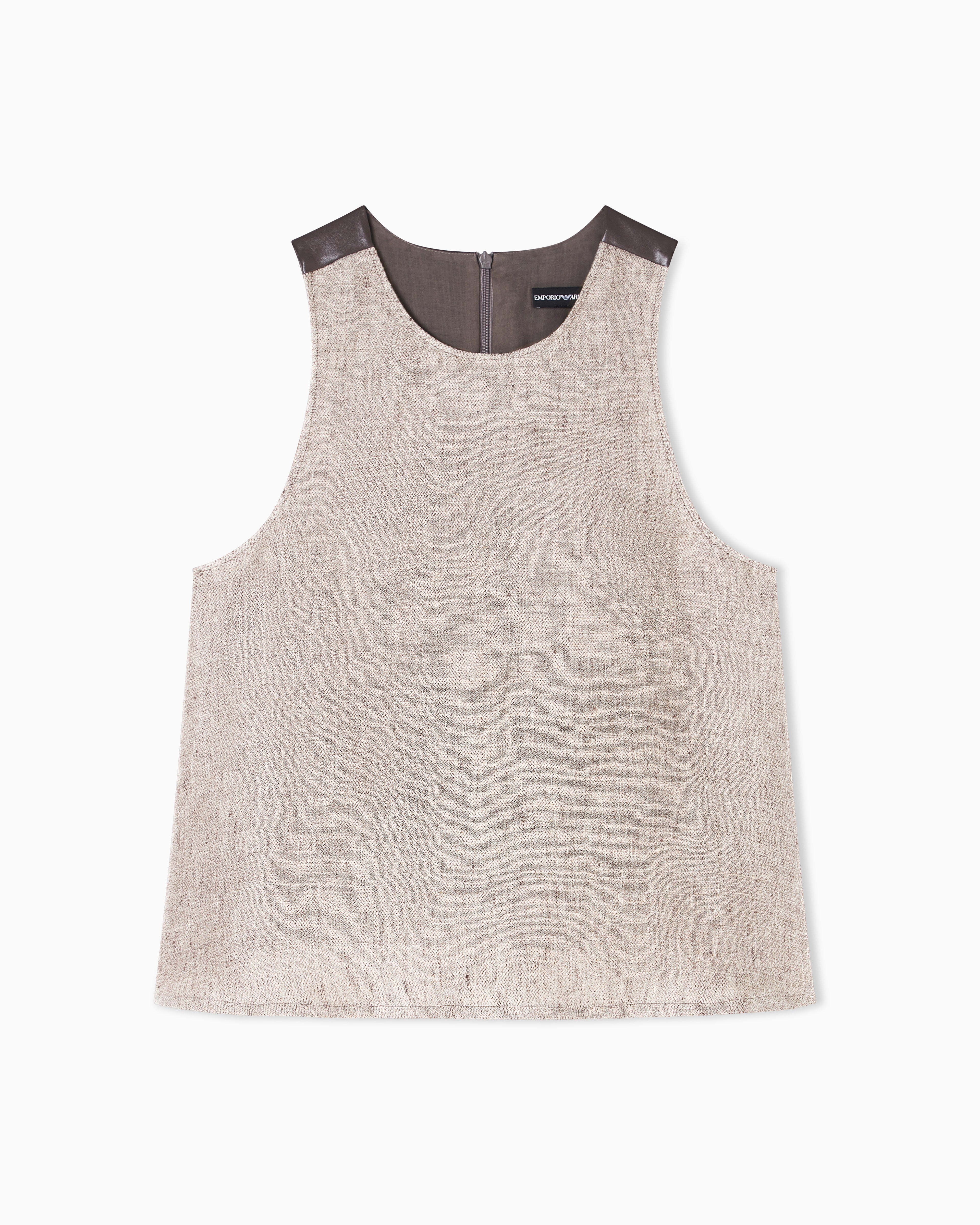 Emporio Armani Heavy linen canvas top