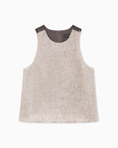 Emporio Armani Heavy linen canvas top