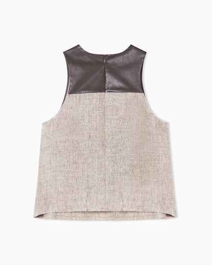 Emporio Armani Heavy linen canvas top
