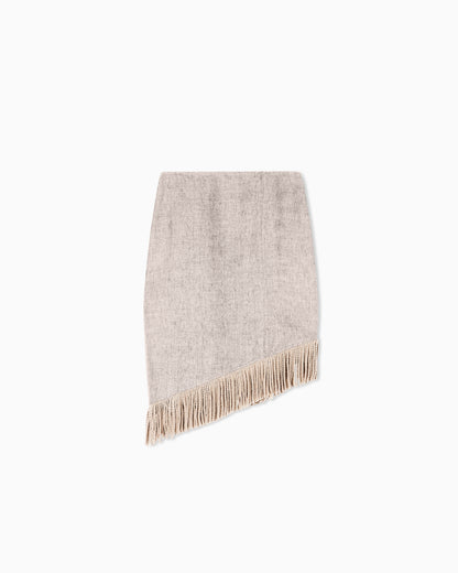 Emporio Armani Heavy linen canvas midi skirt