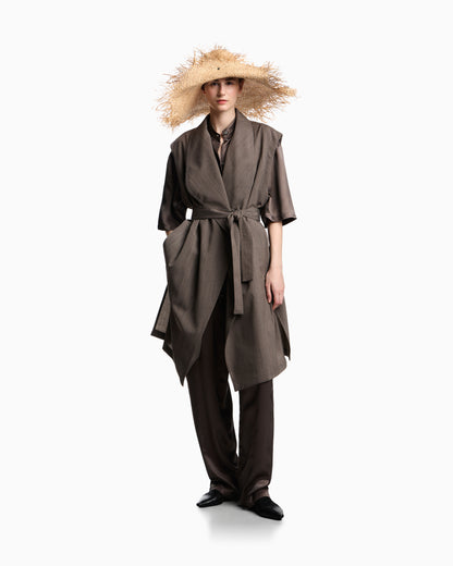 Emporio Armani Guru collar viscose twill shirt