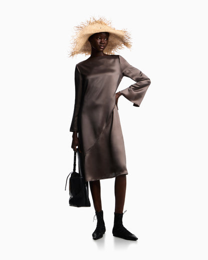 Emporio Armani Viscose twill midi dress