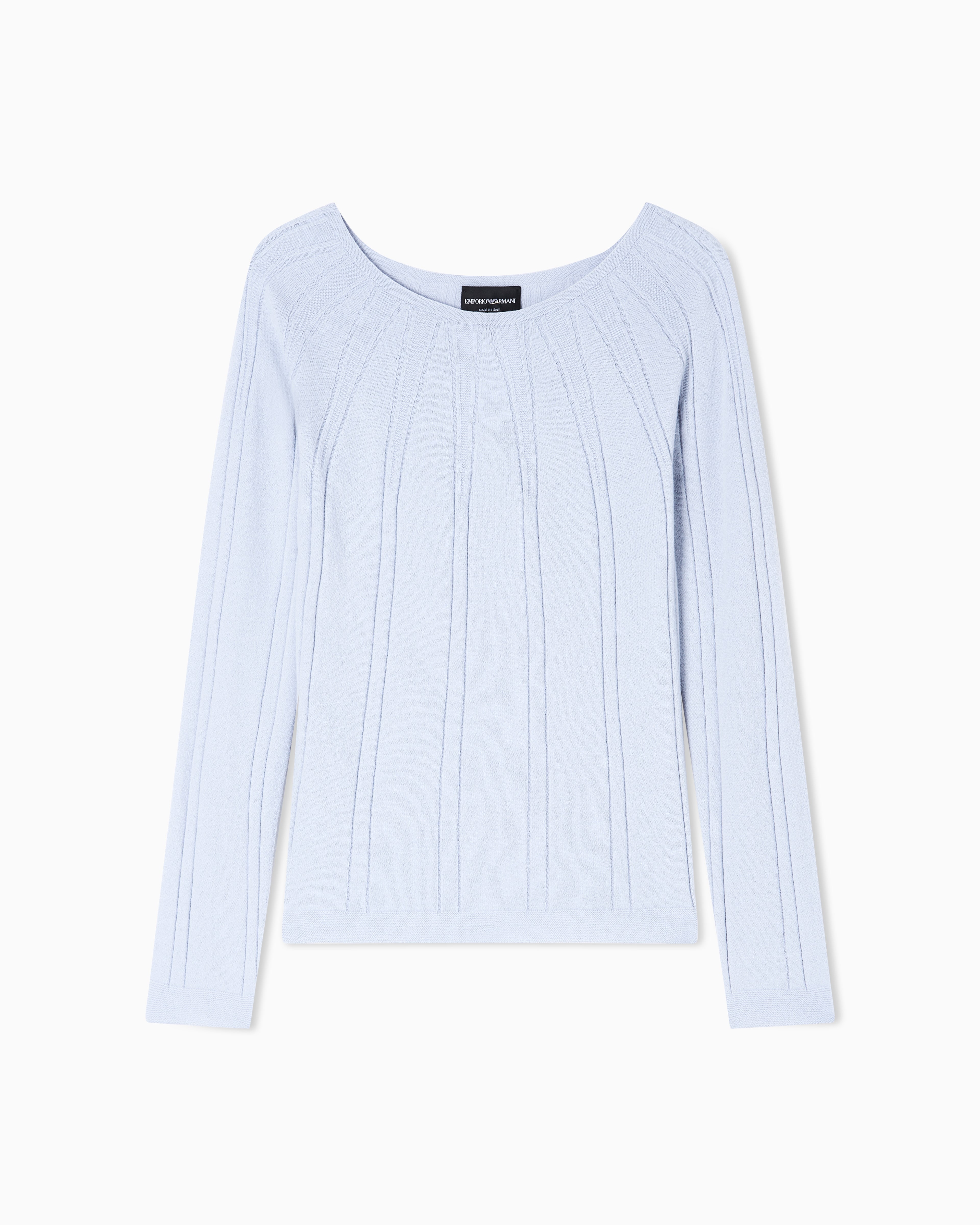 Emporio Armani Boat-neck jumper with a links-stitch motif