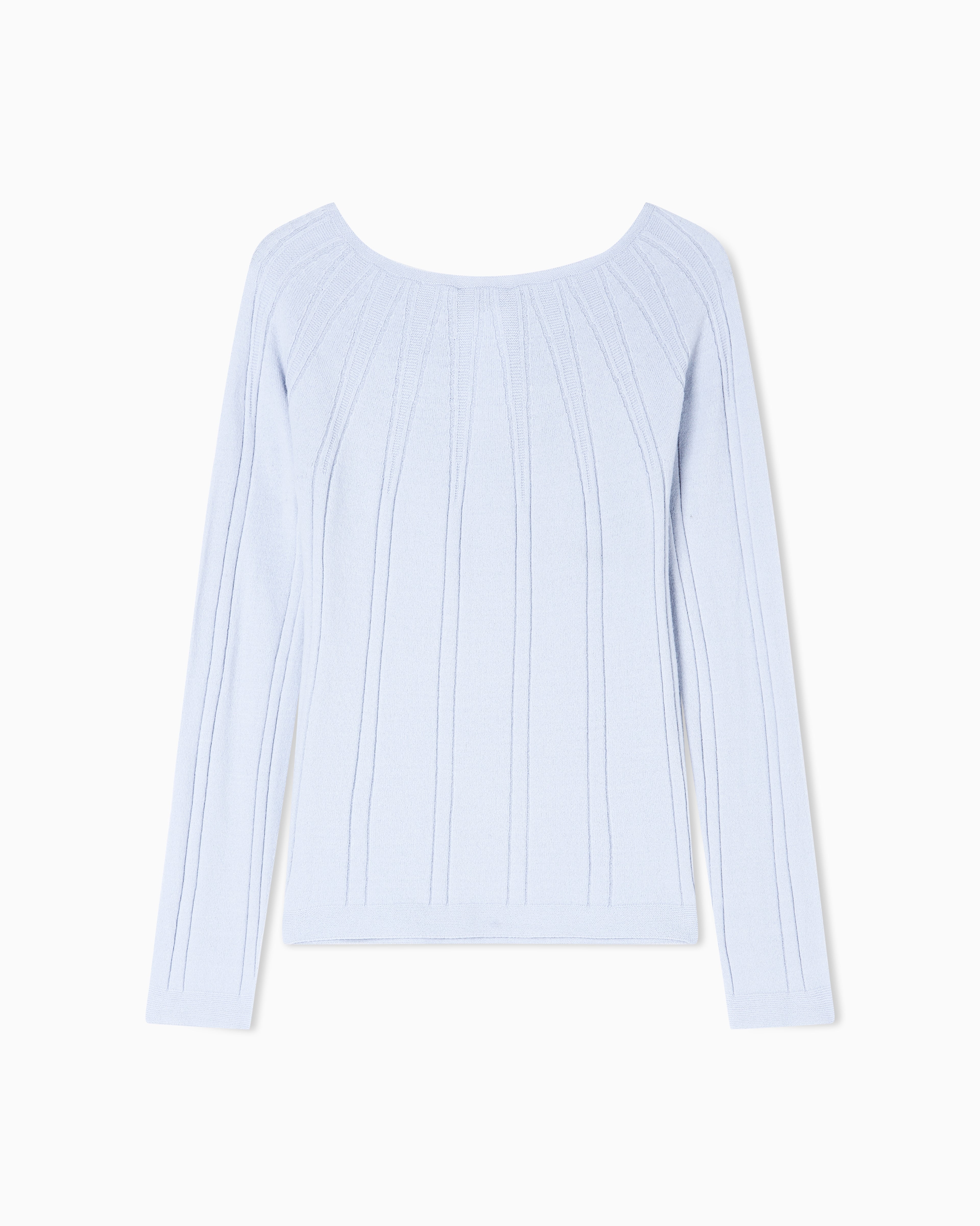 Emporio Armani Boat-neck jumper with a links-stitch motif