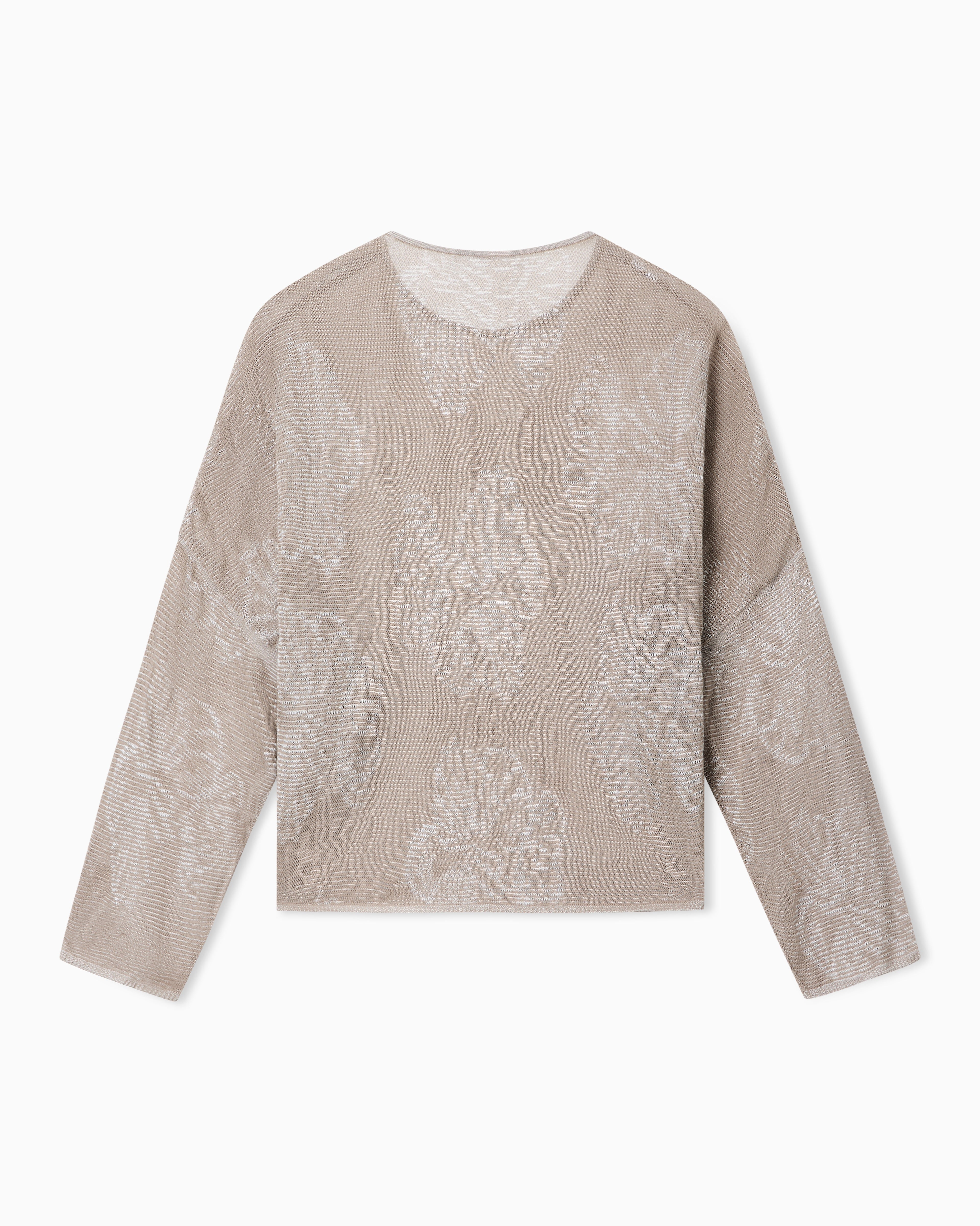 Emporio Armani Two-tone floral motif jacquard jumper