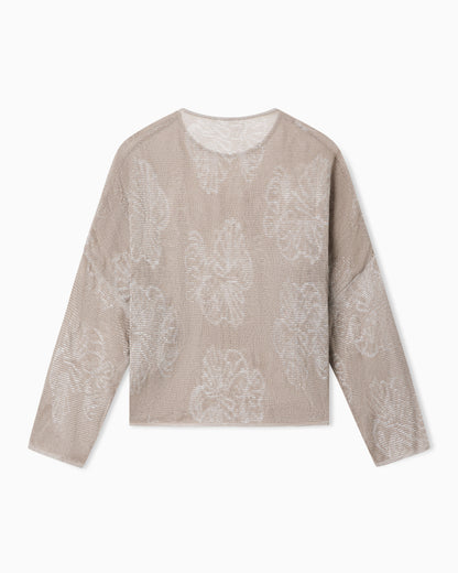 Emporio Armani Two-tone floral motif jacquard jumper