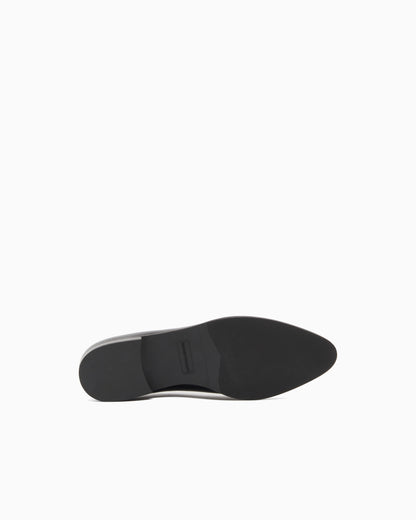 Emporio Armani Icon Shiny Polished Leather Loafers Black