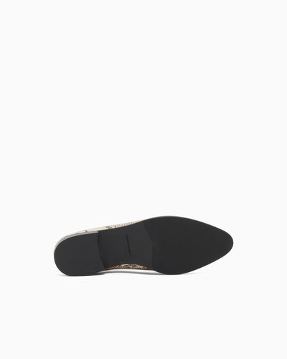 Emporio Armani Icon Python-Print Leather Loafers Patterned