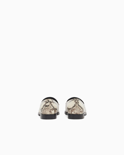 Emporio Armani Icon Python-Print Leather Loafers Patterned