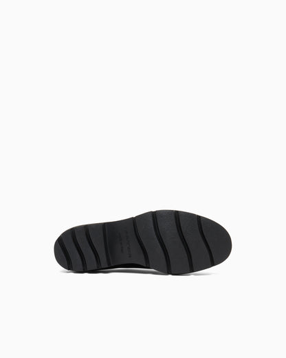 Emporio Armani Wallabee Lace-Ups In Shiny Polished Leather Black