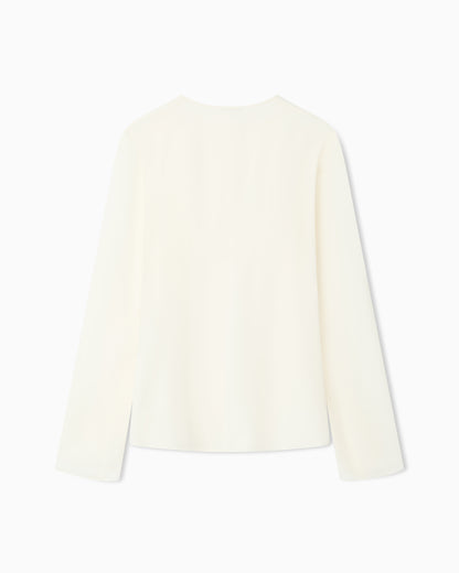 Emporio Armani Icon blouse in silk double georgette