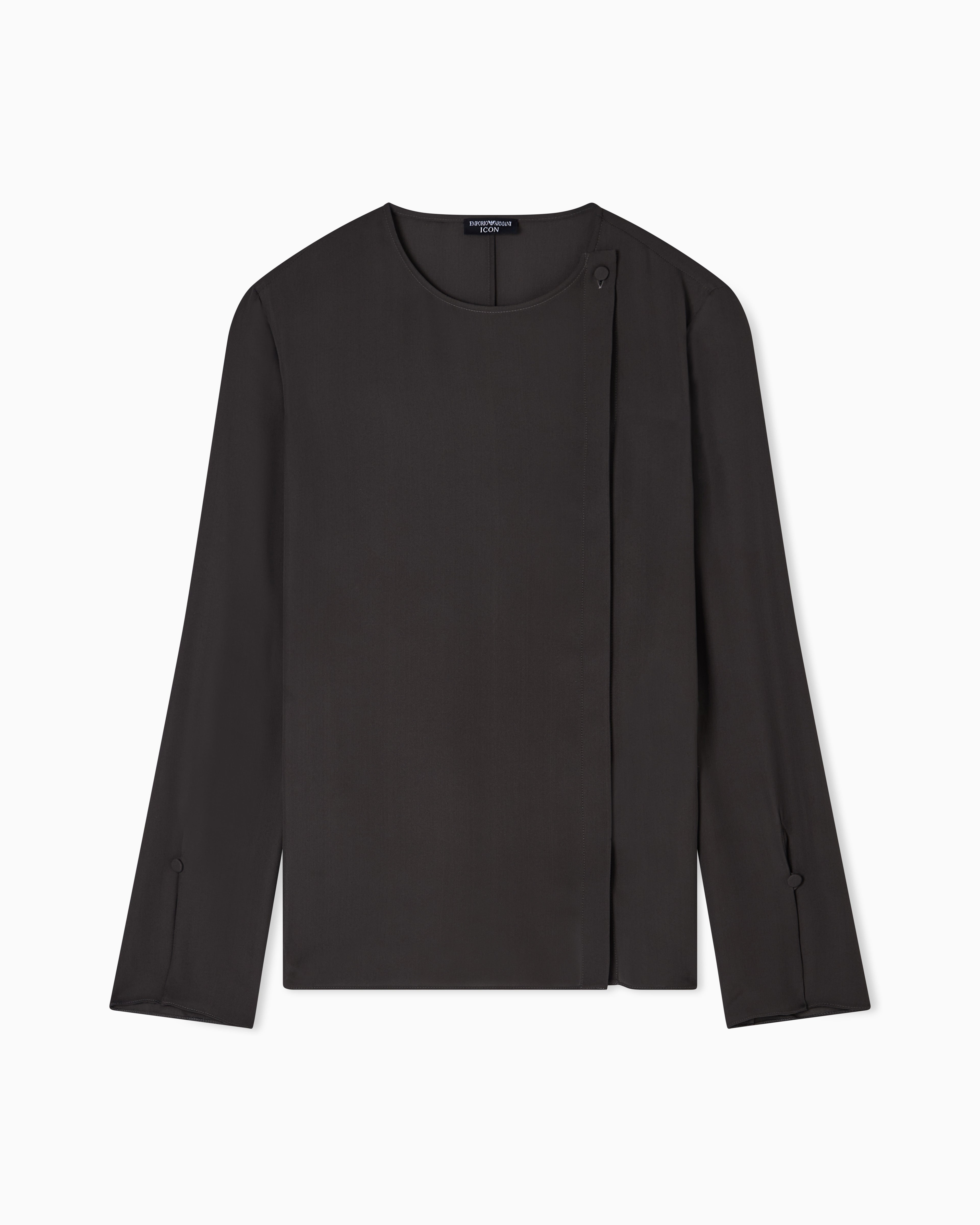 Emporio Armani Icon blouse in silk double georgette