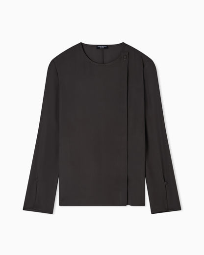 Emporio Armani Icon blouse in silk double georgette
