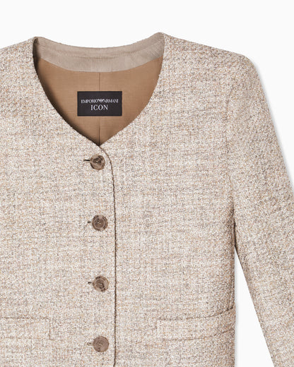 Emporio Armani Icon mélange tweed jacket