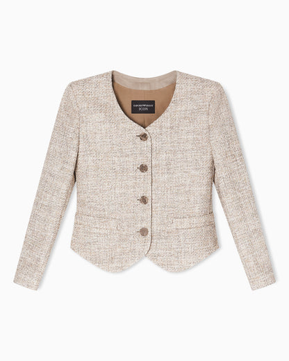 Emporio Armani Icon mélange tweed jacket