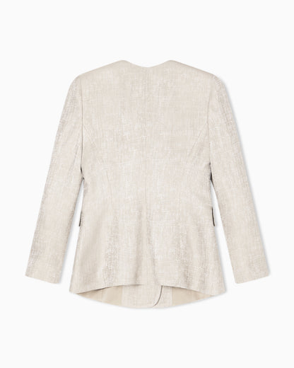 Emporio Armani Icon double-breasted jacket in armure jacquard