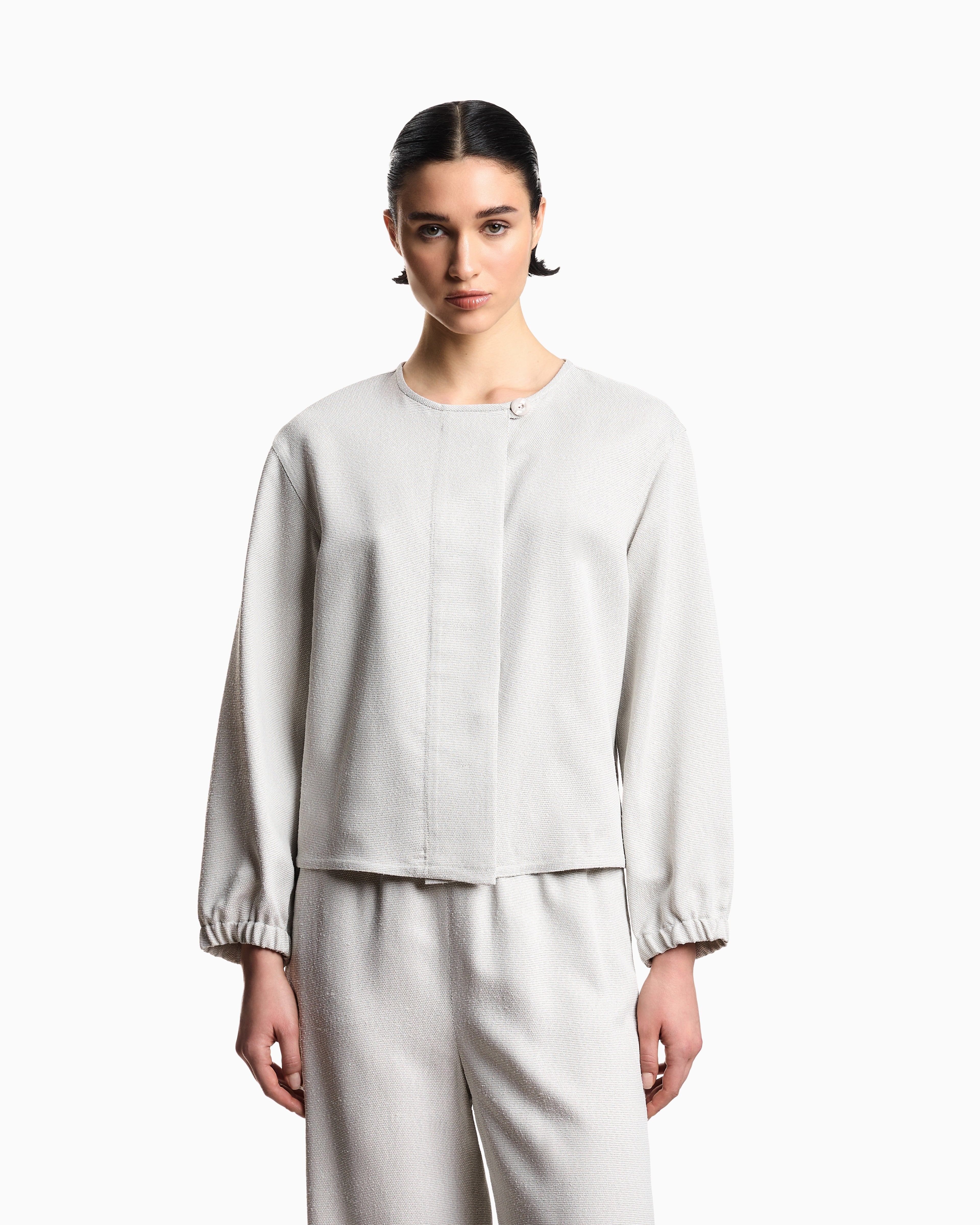 Emporio Armani Icon armure viscose jacket