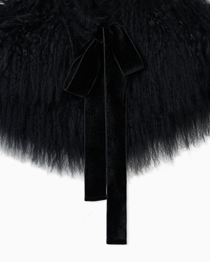 Emporio Armani Curly Mongolian lamb fur collar