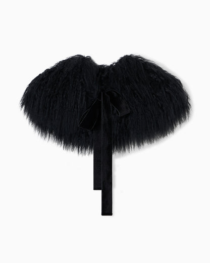Emporio Armani Curly Mongolian lamb fur collar
