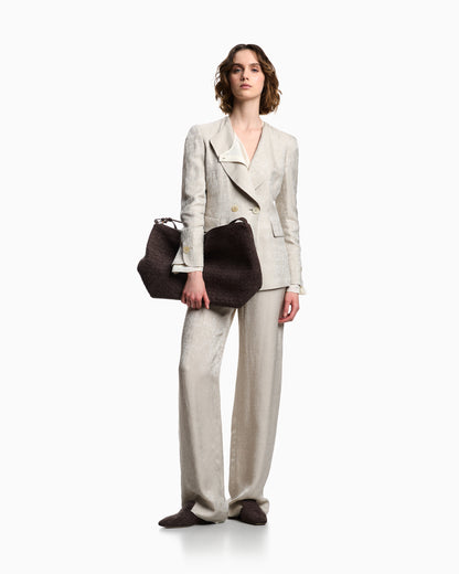 Emporio Armani Icon trousers in armure jacquard