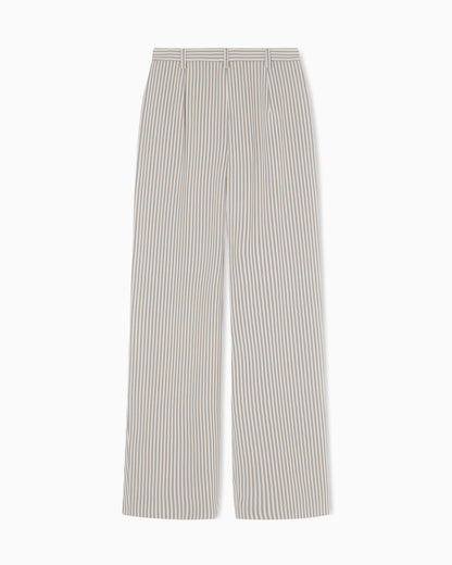 Emporio Armani Icon striped fluid crêpe darted trousers