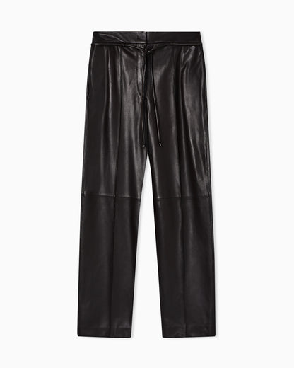 Emporio Armani glove-quality lambskin nappa leather trousers