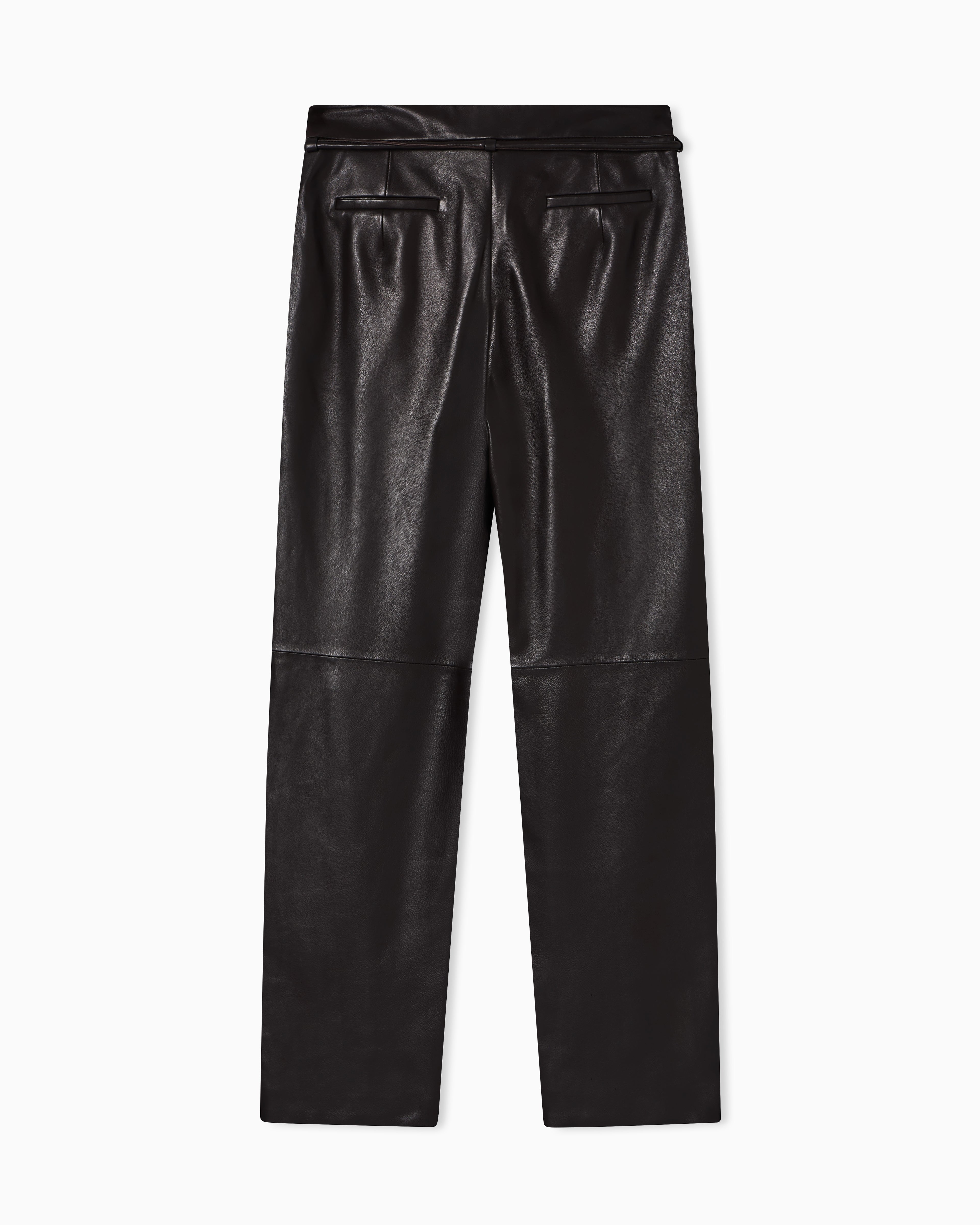 Emporio Armani glove-quality lambskin nappa leather trousers