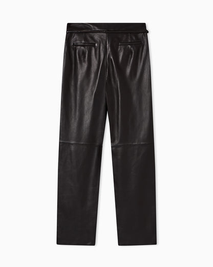 Emporio Armani glove-quality lambskin nappa leather trousers
