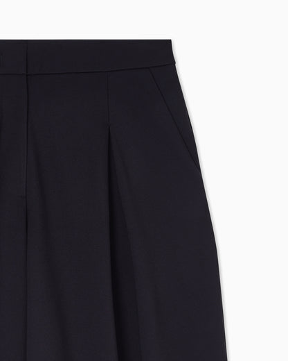 Emporio Armani Travel Essentials interlock jersey pleated trousers