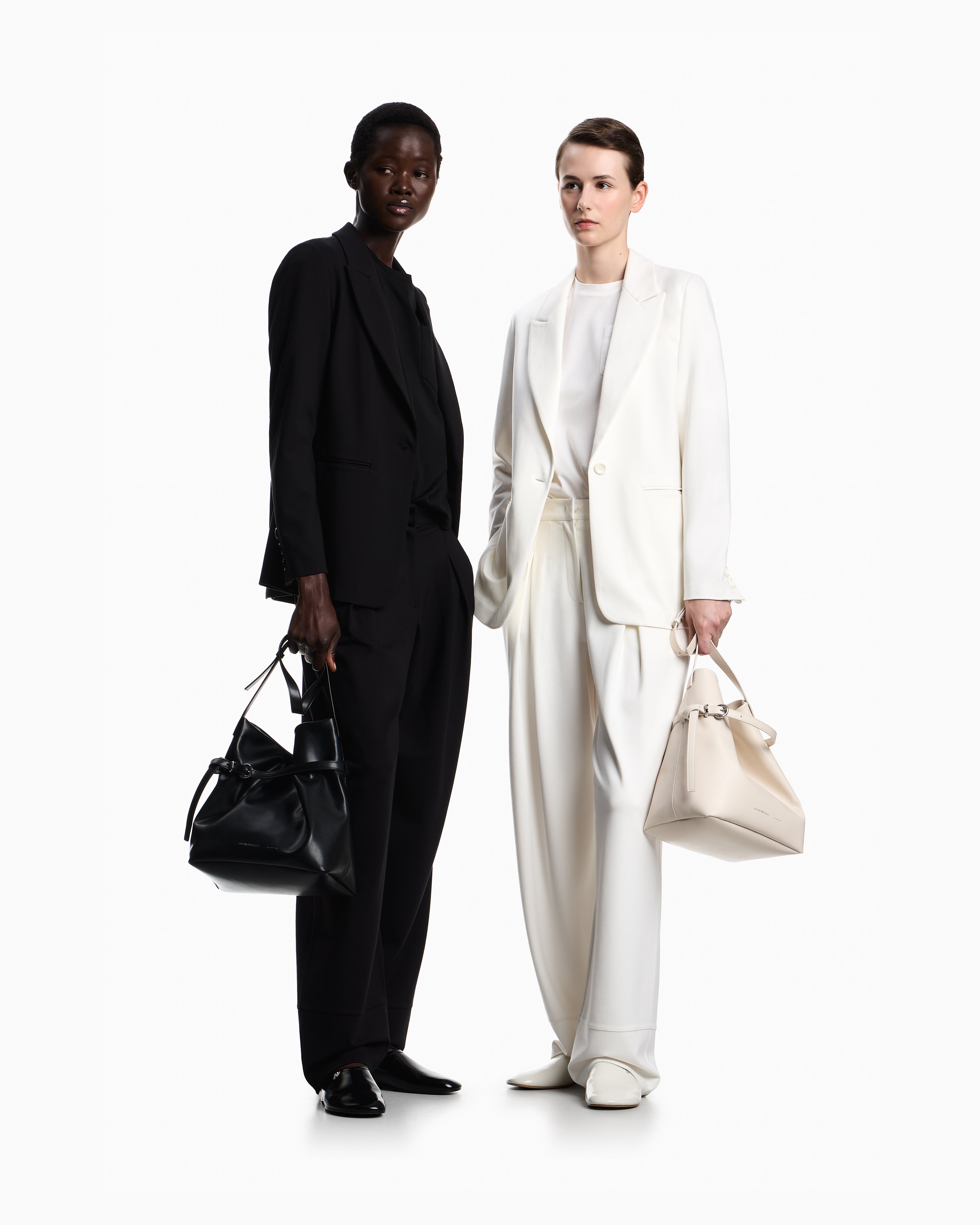 Emporio Armani Travel Essentials interlock jersey pleated trousers