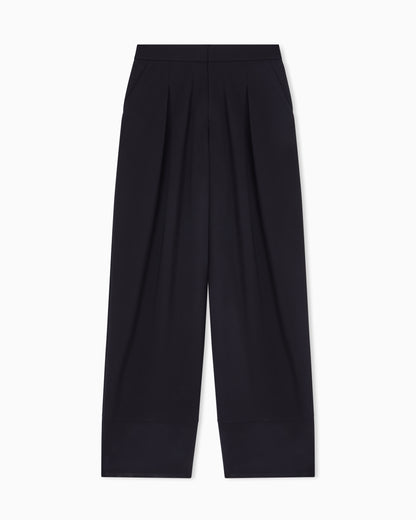 Emporio Armani Travel Essentials interlock jersey pleated trousers