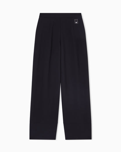 Emporio Armani Travel Essentials interlock jersey pleated trousers