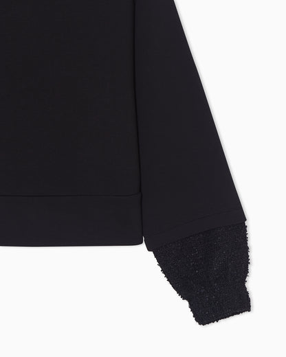 Emporio Armani Lunar New Year double-jersey sweatshirt with tweed details