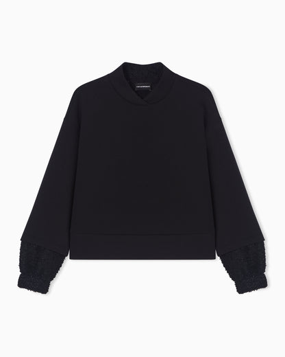 Emporio Armani Lunar New Year double-jersey sweatshirt with tweed details