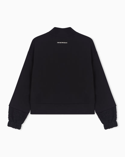 Emporio Armani Lunar New Year double-jersey sweatshirt with tweed details