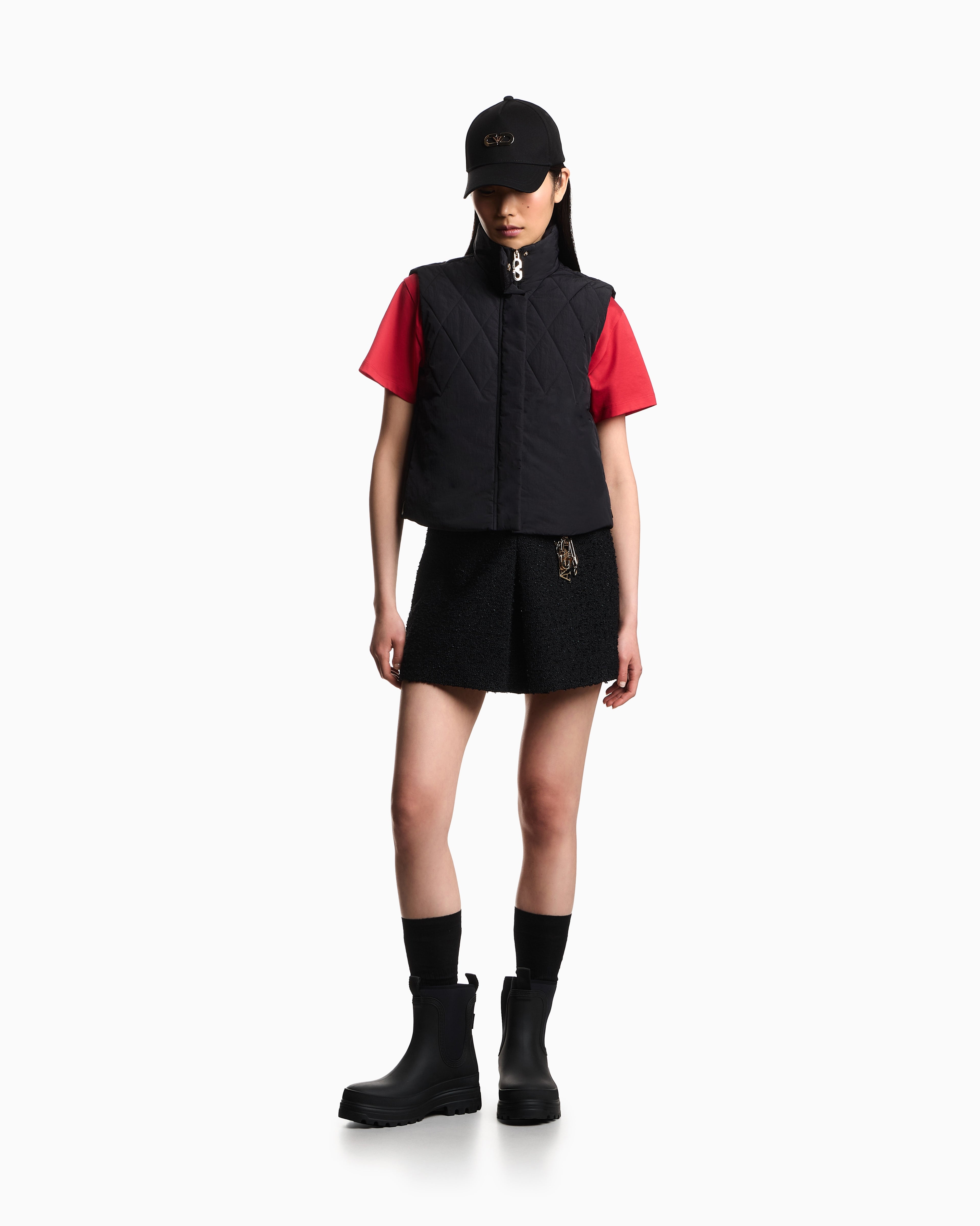 Emporio Armani Lunar New Year slim-fit jersey T-shirt with rhinestone outline