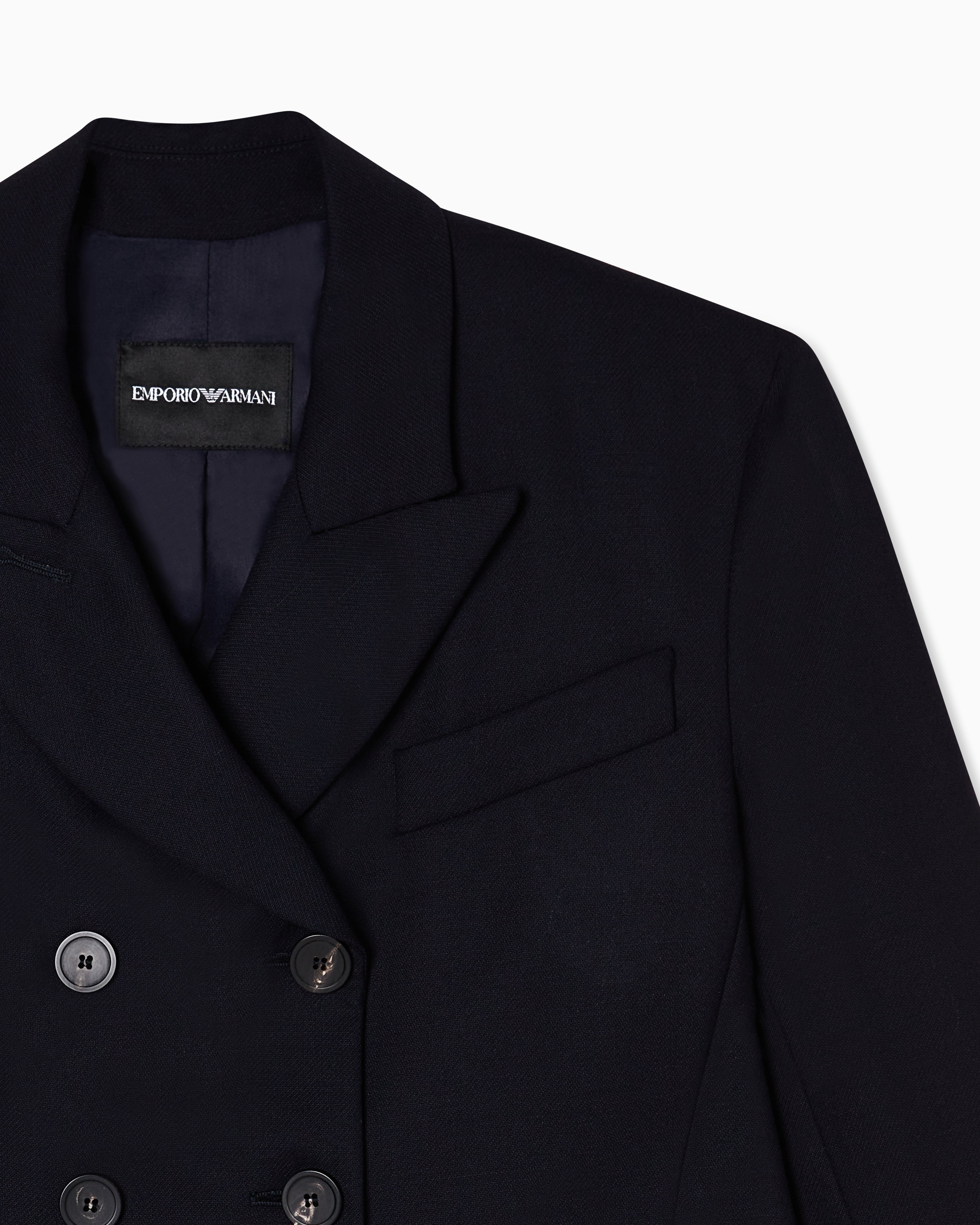 Emporio Armani Double-breasted jacket in fluid wool