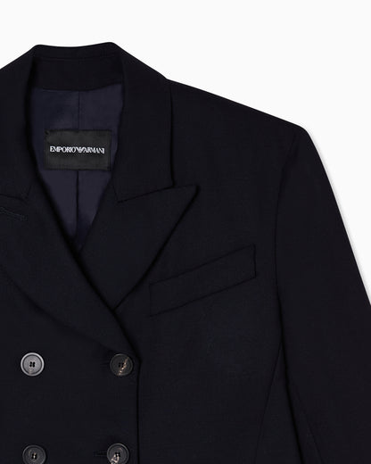 Emporio Armani Double-breasted jacket in fluid wool