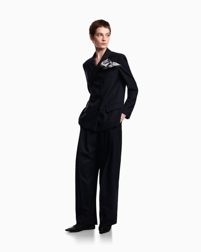 Emporio Armani Double-breasted jacket in fluid wool