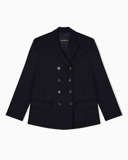 Emporio Armani Double-breasted jacket in fluid wool