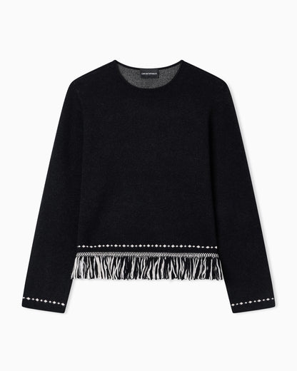 Emporio Armani Jumper with fringed hem