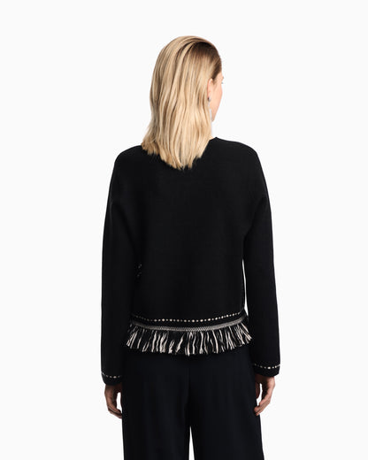 Emporio Armani Jumper with fringed hem