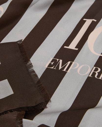 Emporio Armani Icon print pure silk foulard