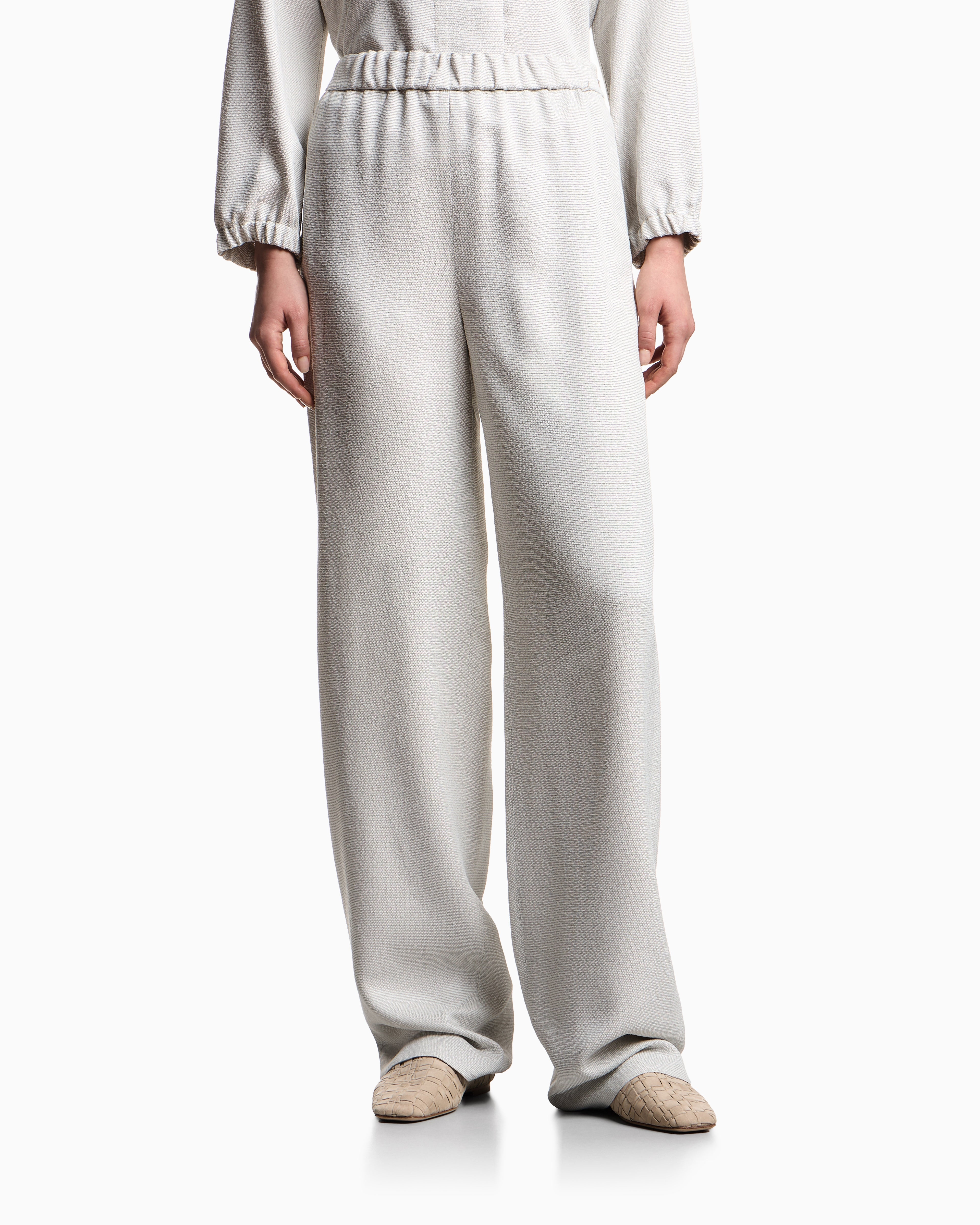 Emporio Armani Icon armure viscose trousers