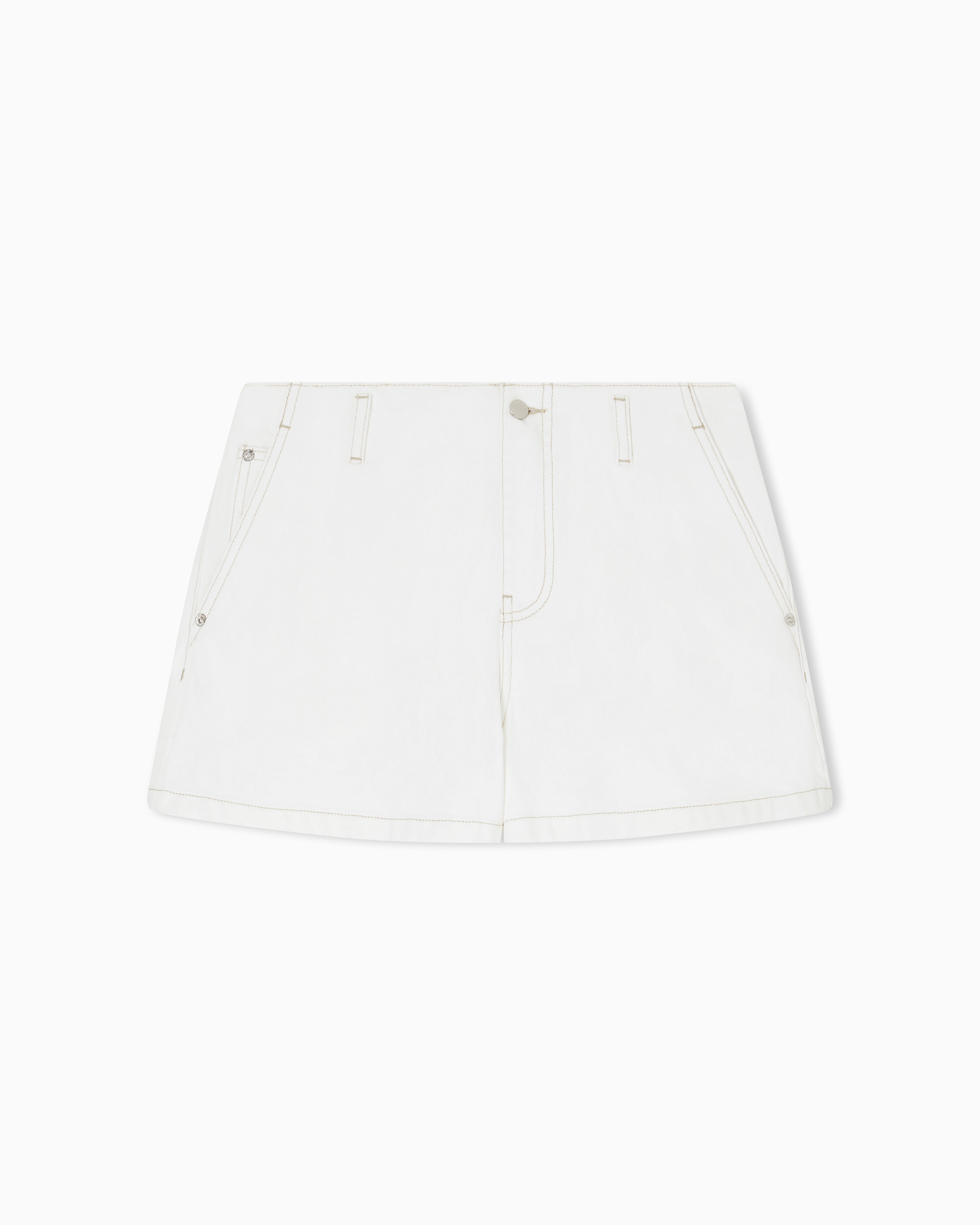 Emporio Armani Regular-fit shorts in garment-dyed drill