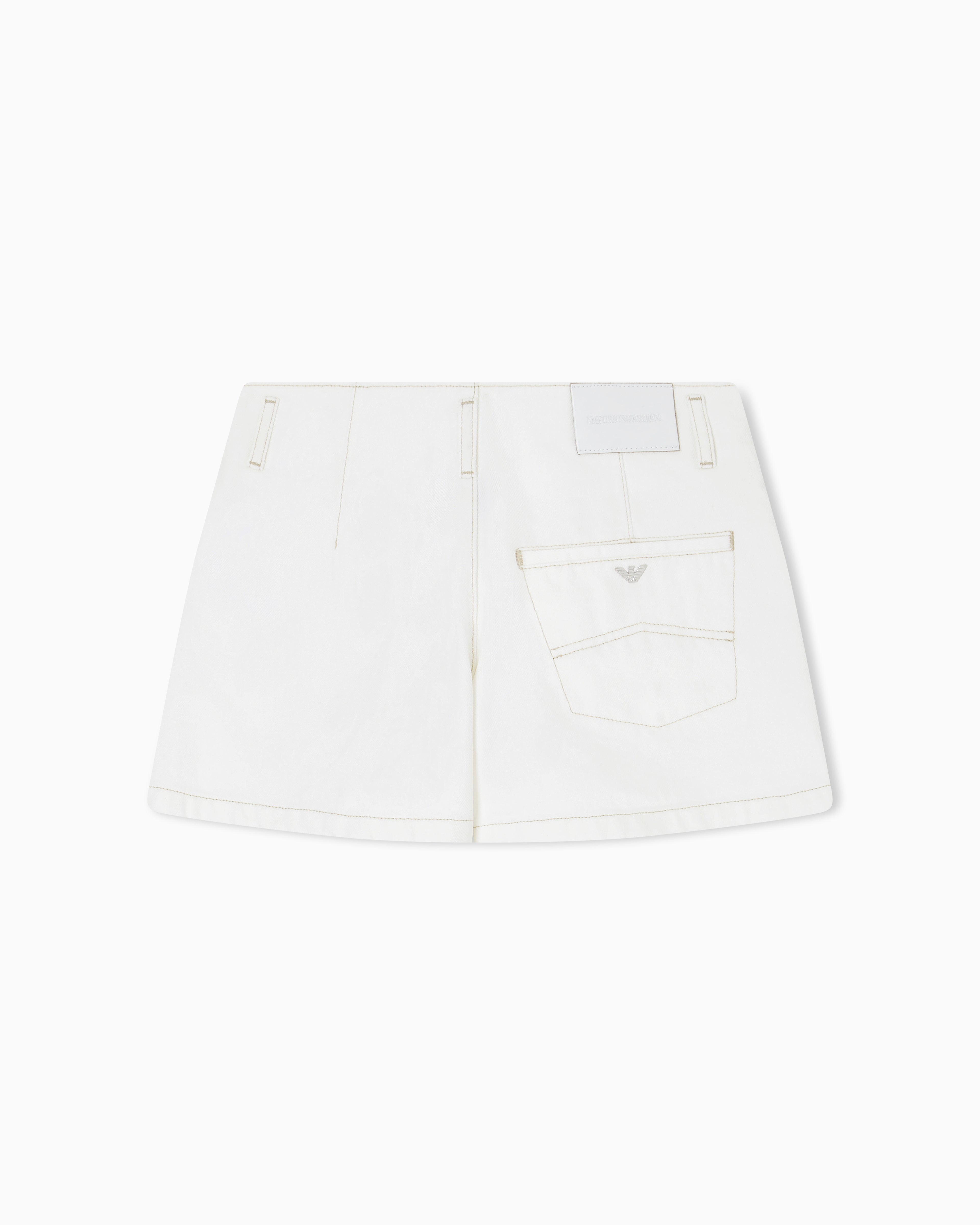 Emporio Armani Regular-fit shorts in garment-dyed drill