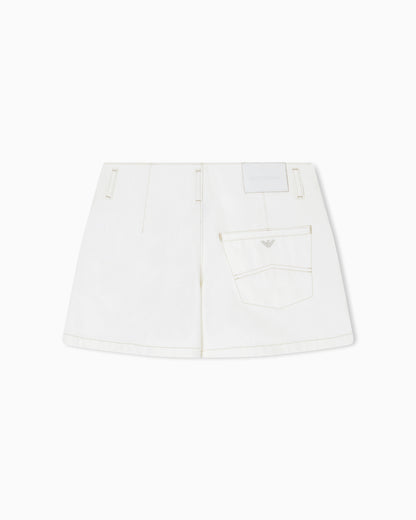 Emporio Armani Regular-fit shorts in garment-dyed drill