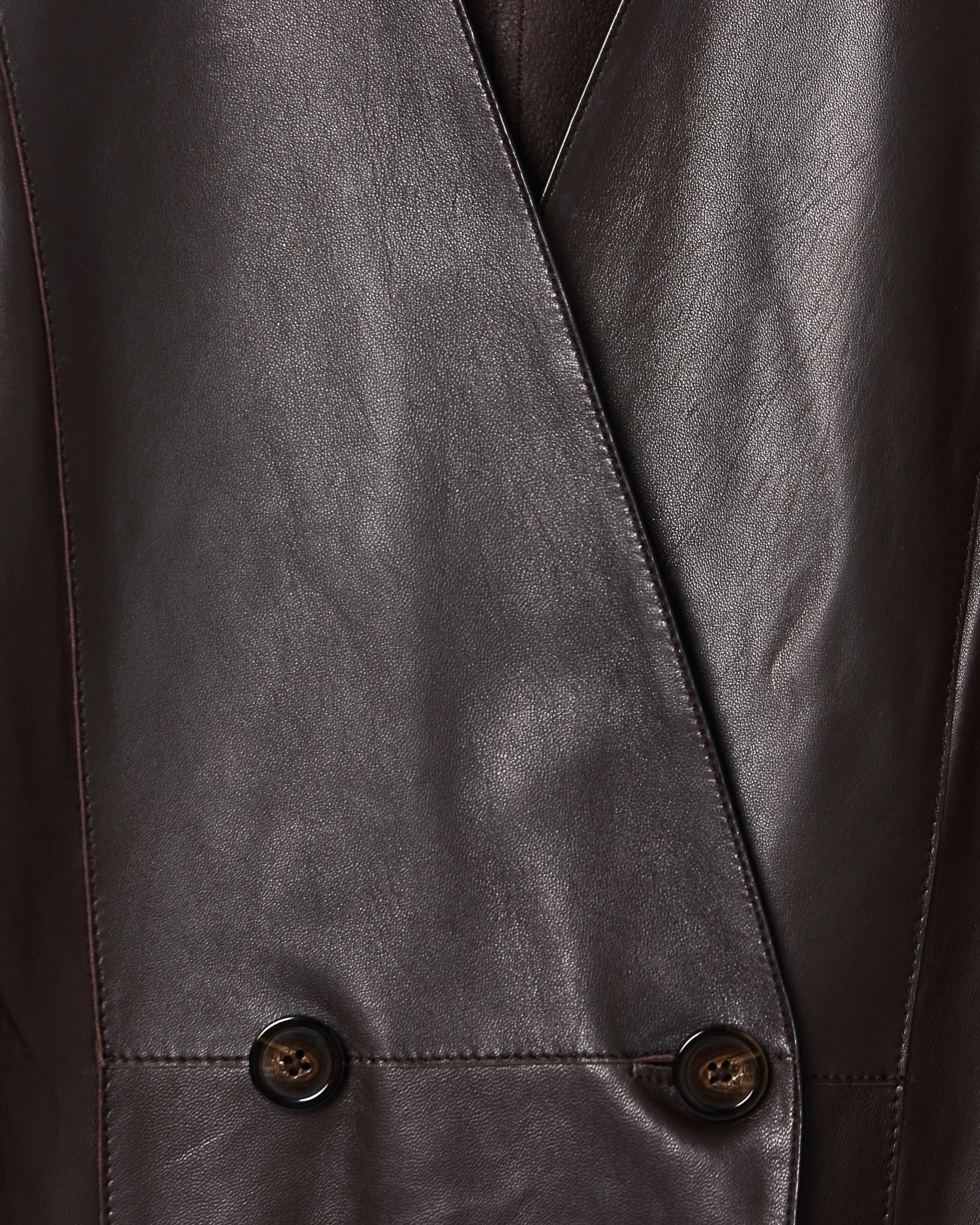Emporio Armani raw-cut glove-quality lambskin nappa leather blazer